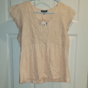 Democracy Women's Peach Lace Blouse